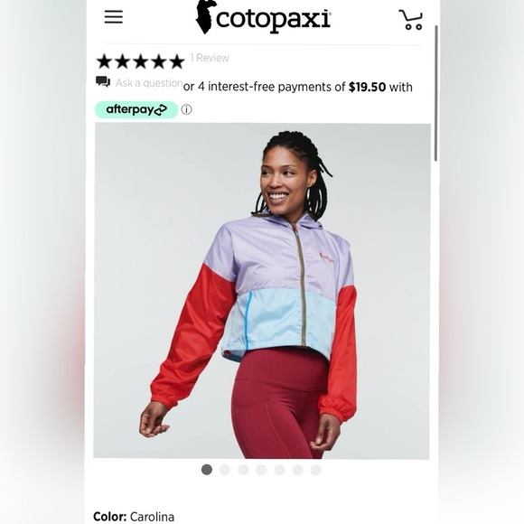 Cotopaxi Teca Crop Jacket in Carolina $129 Size XXS LIKE NEW - Picture 1 of 7